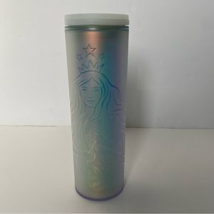 Starbucks 50th Anniversary Edition Frosted Cloud Mermaid Siren Cold Cup 16oz EUC